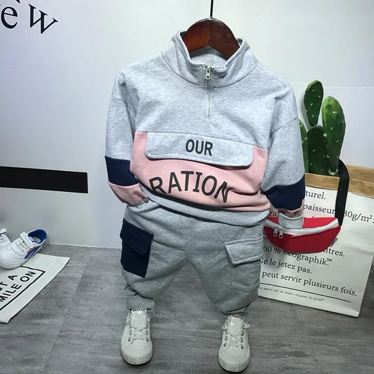 2 шт. хлопковый свитер и штаны для мальчиков 2-6 лет |