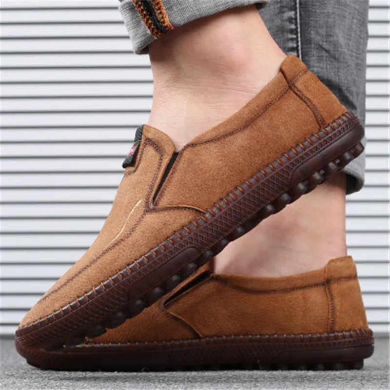

Male soil dad shoes soft breathable the spring and autumn period and the male goose bottom casual shoes elderly low soft comfort