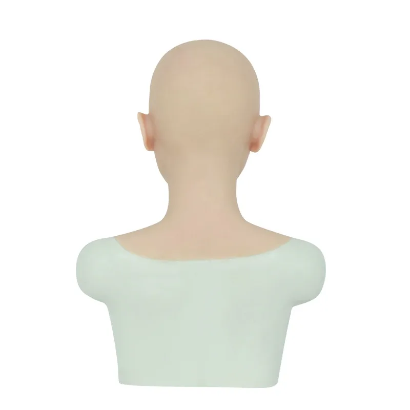 

Silicone Masks Artificial Realistic Skin Long Neck May Mask for Crossdresser Halloween Transgender Shemale Sexy Cosplay Unisex