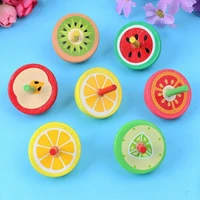 10pcs fruit wooden gyro kids happy birthday party favor baby shower favor girl boy souvenir cute giveaway