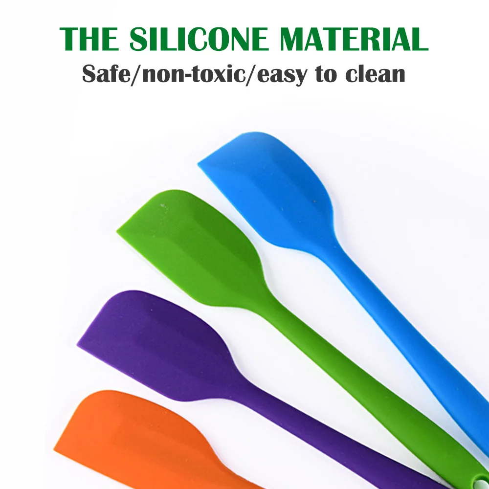 

Heat Resistant Non-Stick Silicone Spatula Flexible Rubber Scraper Kitchen Tool Silicone Spatula Color Random