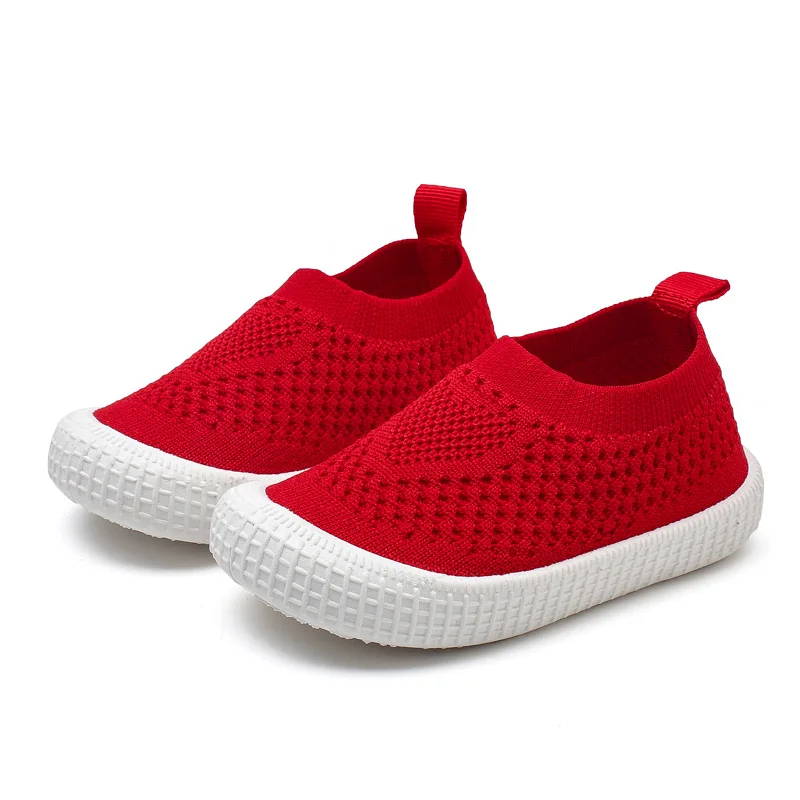 Children Casual Shoes Kids Sneakers Candy Soft Stretch Fabric Breathable Slip-on Sports For Boys Girls Fashion Hot 2022 | Детская одежда