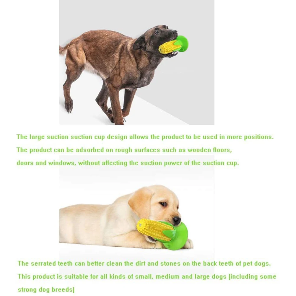 

Pet Molar Toy Dog Toothbrush Sucker Corn Sound Simulation Rubber Toy Fun Dog Interactive Toy Dog Supplies