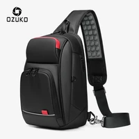 ozuko 9 7 inch ipad crossbody bag waterproof usb charging men bags male short trip messenger sling bag mens quality shoulder bag
