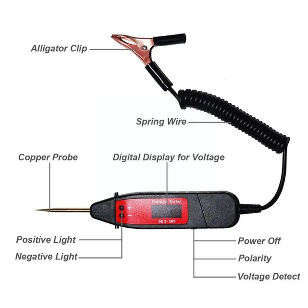 Universal 5-36v Lcd Digital Circuit Tester Voltage Tool Pen Power Scanner Diagnostic Probe Automotive Meter Car P0c2 |