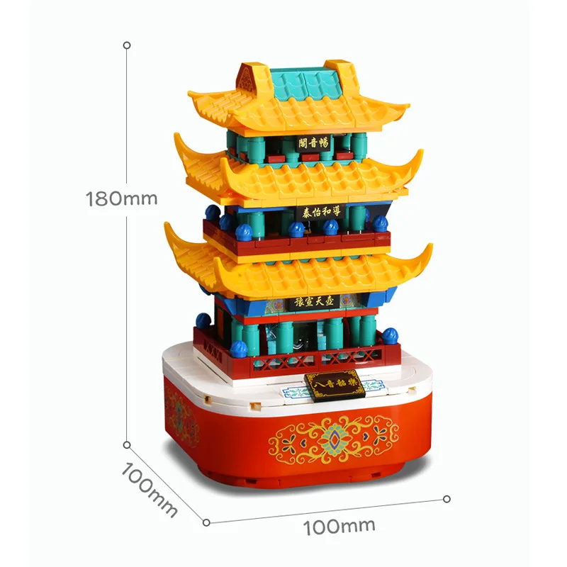 

New MOC Mini Princess Castle Music Box Building Blocks Creative Palace Architecture Model Assembly Bricks Toys for Kids Gifts