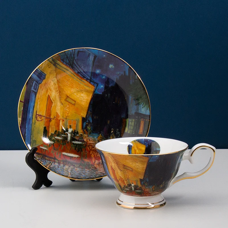 2020 г. европейский дизайн с изображением Ван Гога наборы кофейных чашек чайных и