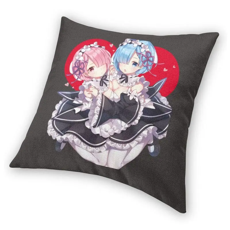 Мягкая классическая наволочка для диванных подушек RE Zero Ram And Rem домашняя