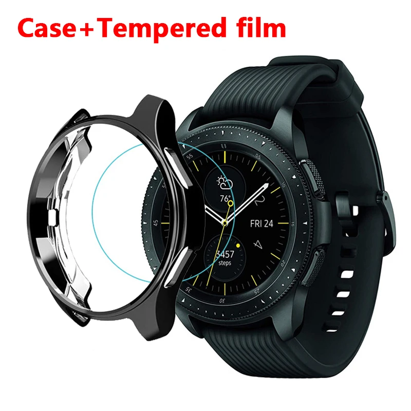 Чехол + пленка для Samsung Galaxy watch 4 46 мм 42 40 44 Мягкий бампер | Электроника
