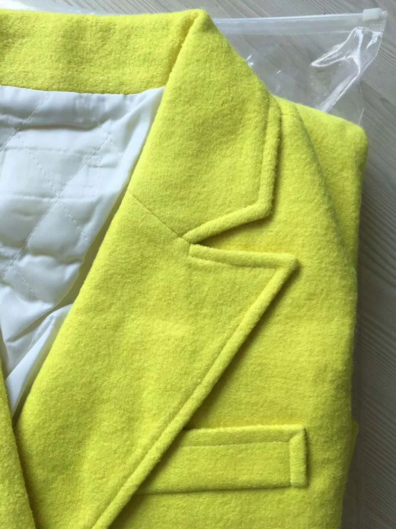 Женское шерстяное пальто ZADORIN однотонное двубортное с длинным рукавом и