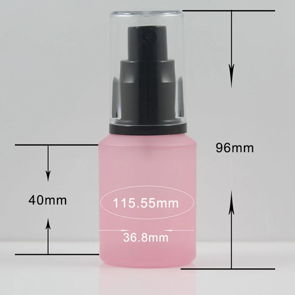Матовый розовый стеклянный контейнер Пустые контейнеры для лосьона 30 мл 1 унция