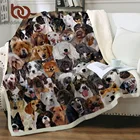 3D одеяло для собак BeddingOutlet, s для кровати, Хаски, бульдог, шерпа, коричневое, Koce, детское одеяло для постельного белья, меховое одеяло 150x200 см