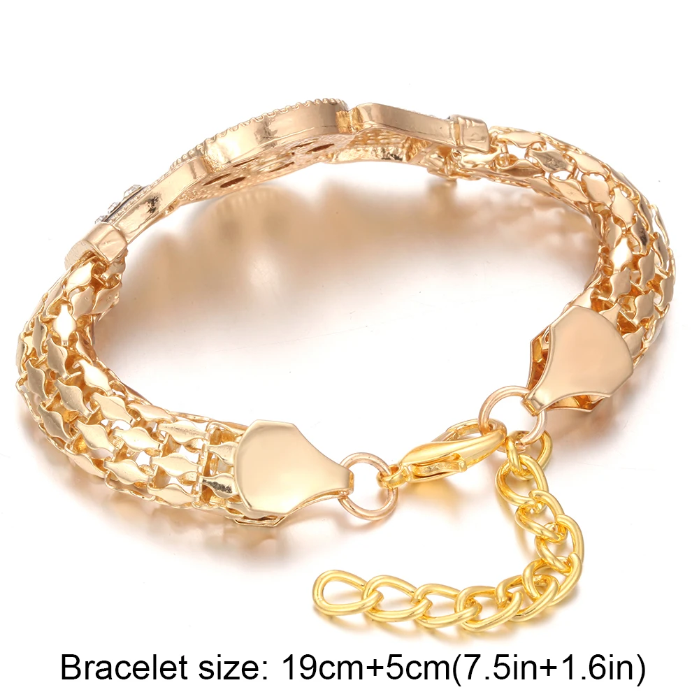Новые металлические браслеты с кнопками богемная Регулируемая цепочка золотой
