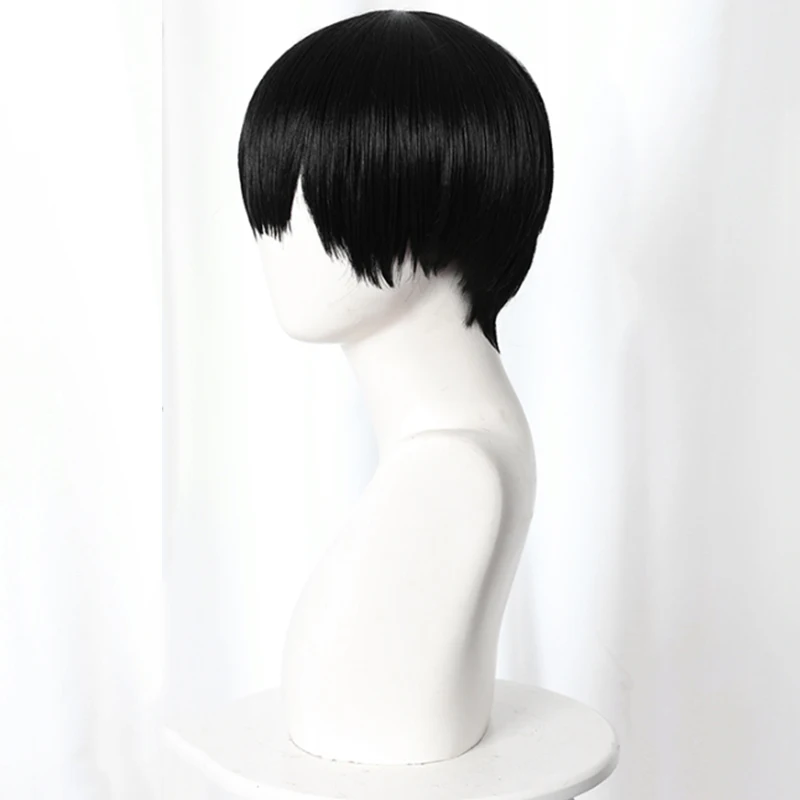 Anime Comic Jibaku Shounen Hanako kun Cosplay Wigs Wig Heat Resistant Synthetic black Short Men | Тематическая одежда и