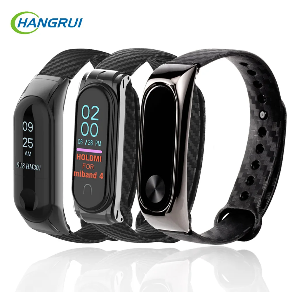 Цветной силиконовый ремешок mi Band 4 3 для mi Band 4 3 браслет из углеродного волокна для Xiaomi mi band 4 удлиненный спортивный ремешок mi Band 2