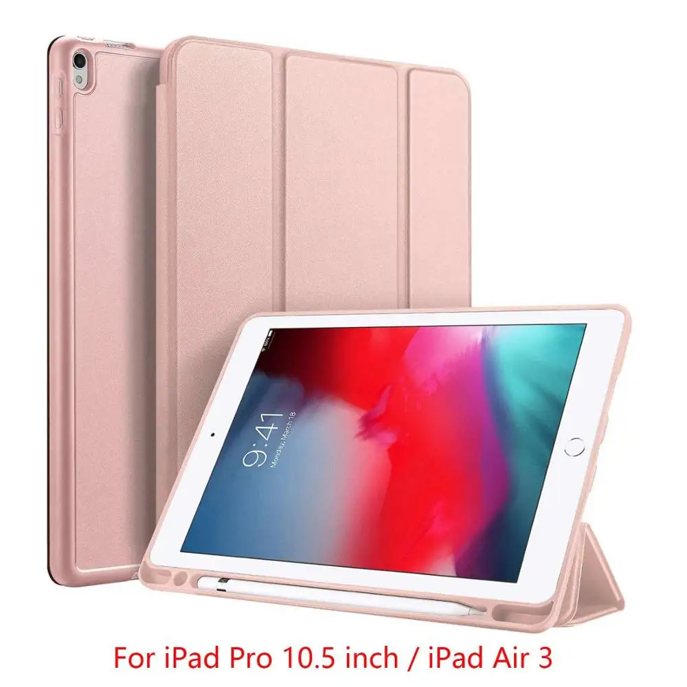 Pink Air 3 Pro 10.5 DUX DUCIS умный чехол для iPad Air PU кожаный флип Мягкий Чехол для iPad 9,7 Pro 10,5 11 12,9 Mini 5+ карандаш держатель - Цвет: Pink Air 3 Pro 10.5