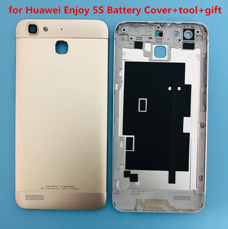 

Подарок + высокое качество для Huawei Enjoy 5s металлический задний Чехол для Huawei Enjoy 5S крышка батареи Корпус запасные части с логотипом