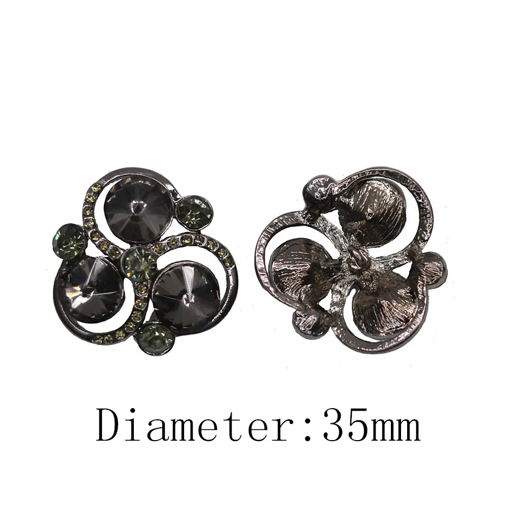 Металлические стразы пуговицы 35 мм хорошего качества с украшением для свитера и