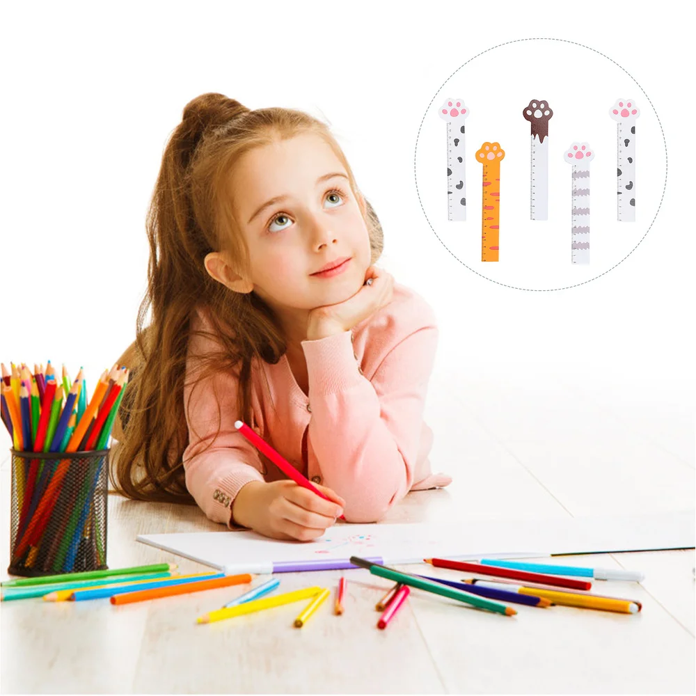 

5pcs Creative Measuring Rulers Drawing School Stationery Students Kids Gifts