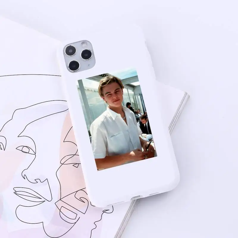 

American actors Leonardo DiCaprio Aesthetic art Phone Case Candy Color for iPhone 6 7 8 11 12 s mini pro X XS XR MAX Plus