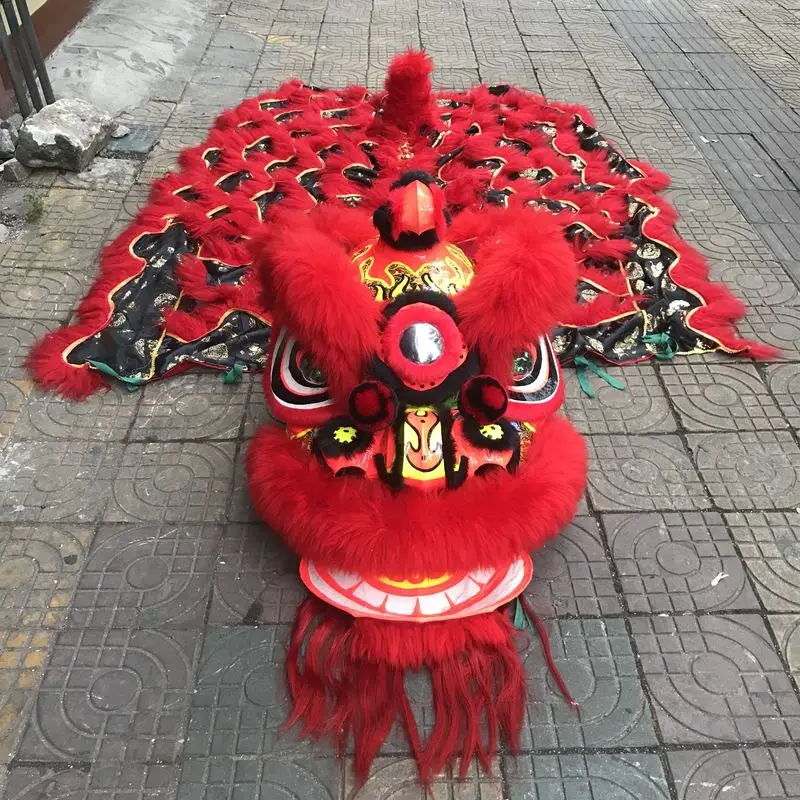 Фошань австралийская шерсть танец льва талисман костюм Китайская народная