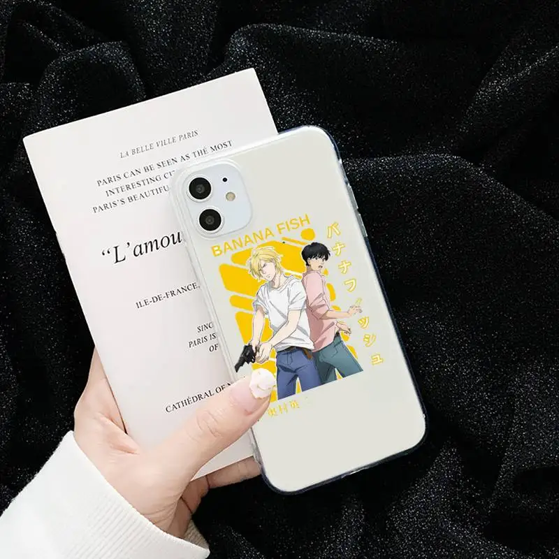 

Japan Anime Banana Fish Anime art Phone Case Transparent soft For iphone 5 5s 5c se 6 6s 7 8 11 12 plus mini x xs xr pro max