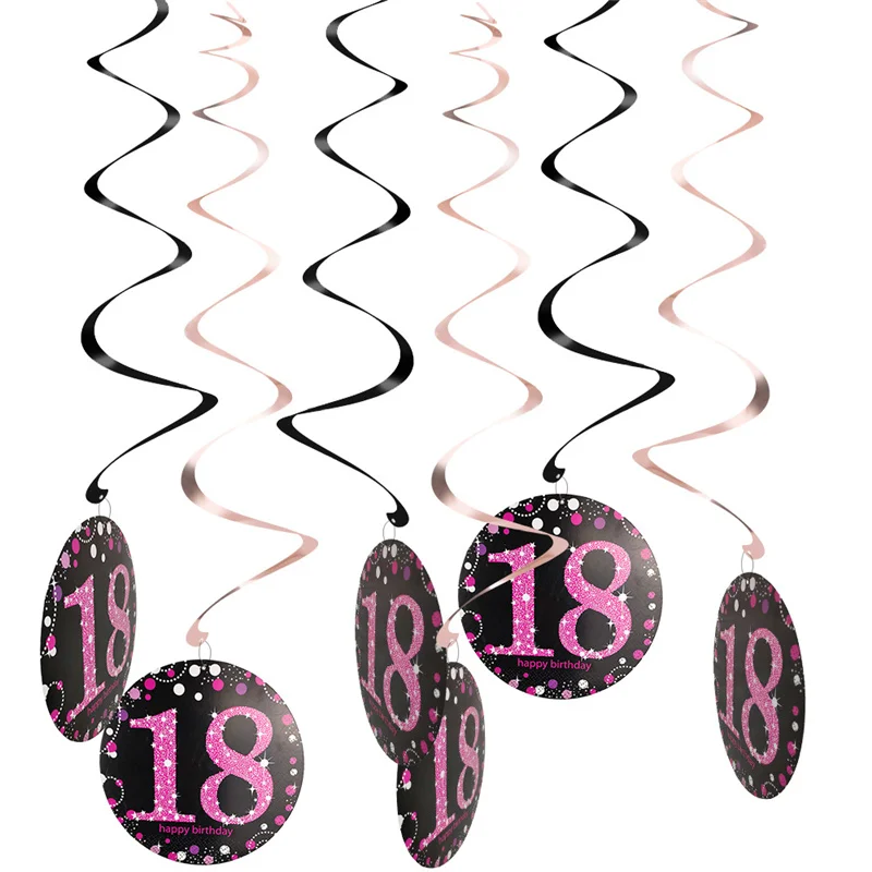 

Age DIY Hanging Decoration Birthday Party Anniversary Wedding Spiral Tassel Pendant Happy Birthday Party Supplies