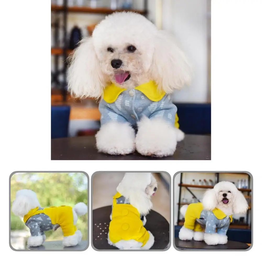 

Thickening Stylish Pet Overalls Dog Four-legged Clothes Unisex Dog Clothes Comfortable Puppy Costume
