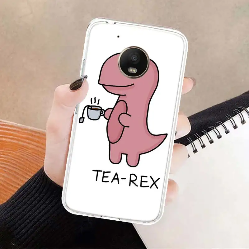 cute dinosaur baby fashion soft cover soft phone case for motorola moto g7 g8 g9 g6 g30 e5 e6 power plus play one macro action free global shipping