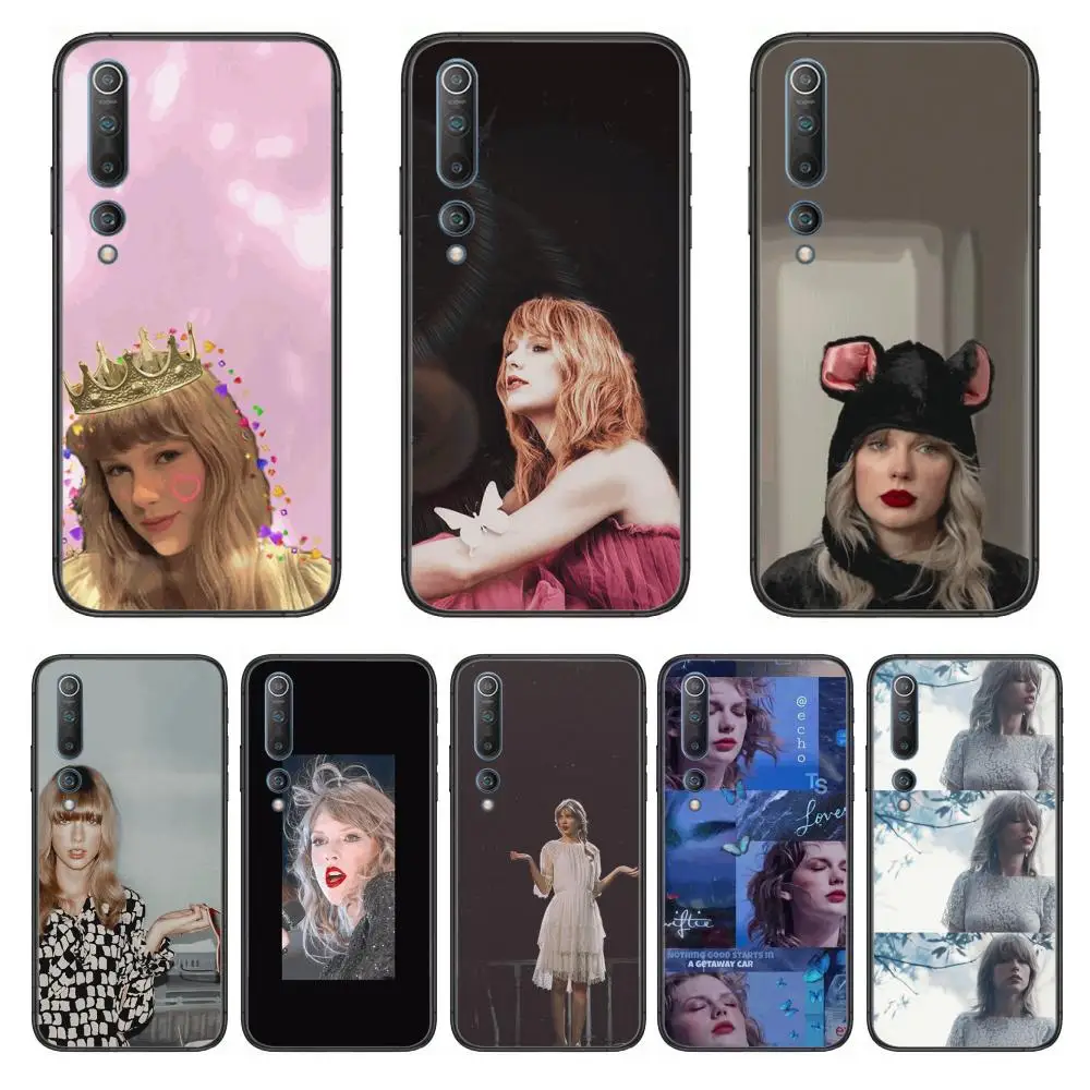 

Well-known singer taylor Phone Case For xiaomi mi11 5g 10 liti Ultra 9Pro SE 3 8 Note Anime Black Cover Silicone Back Pretty tpu