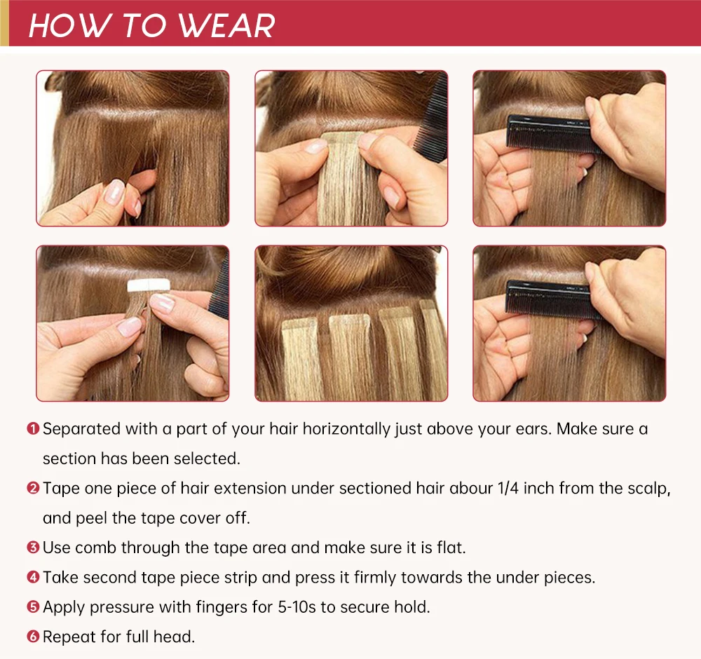 Накладная лента из человеческих волос приспособление для наращивания волосы без