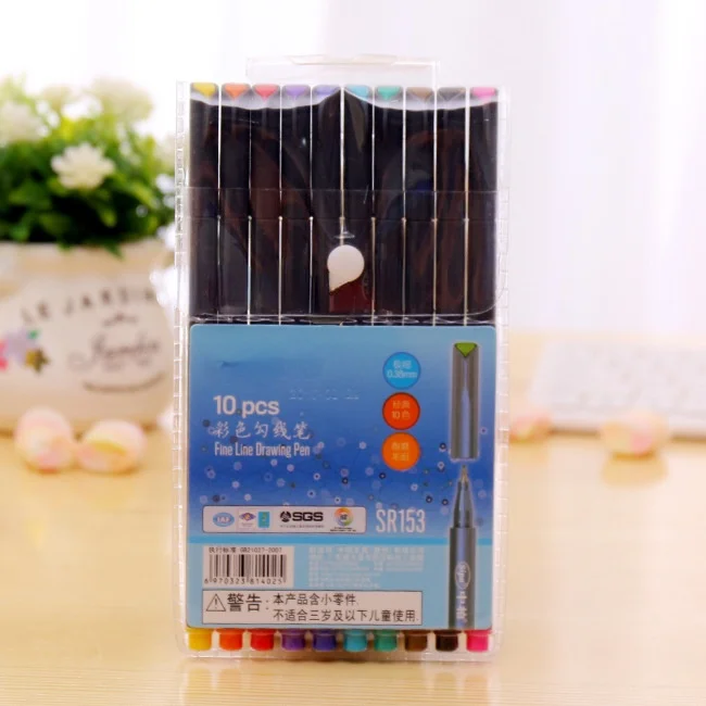 

10pcs/Lot Sipa Micron Color Pen Set 0.38mm Fine Line Drawing Pen Porous Fine Point Markers Perfect for Coloring Book and Arts