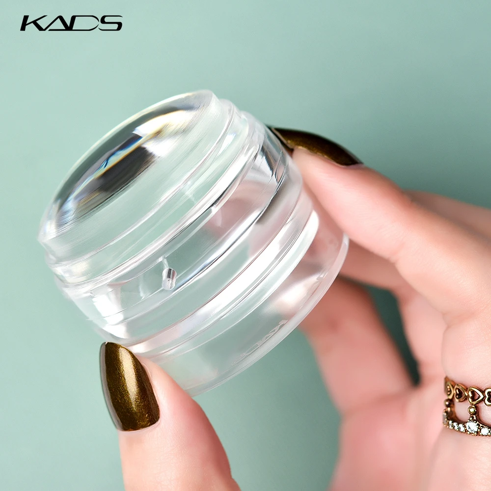 Скребок для ногтей с двойной головкой прозрачные силиконовые штампы шапкой