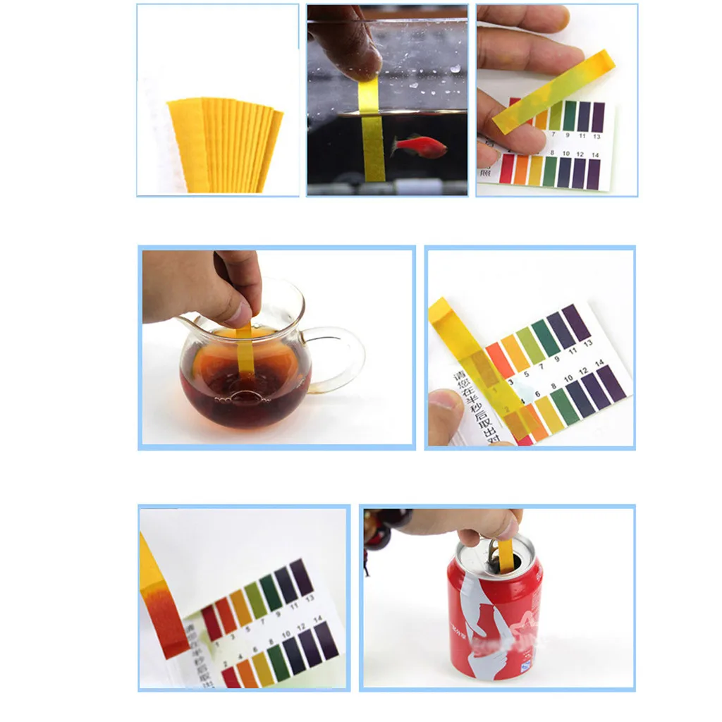 PH Тесты er тропический аквариум холодной воды садок для рыбы ing Комплект 80 полоски