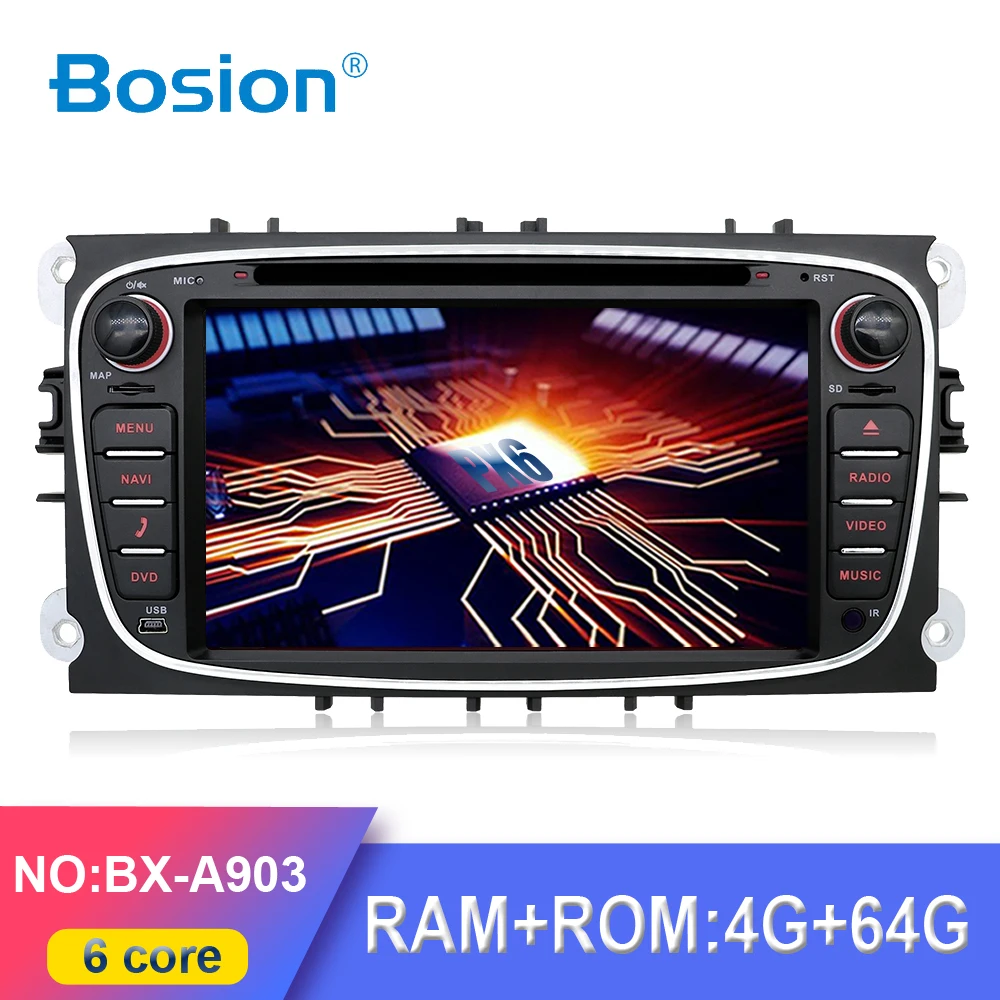 comprar Px6 4g + 64g Rk3399 Dsp 2din Android10 Carro Dvd Para Ford Focus Mondeo S-max Smax Kuga C-max Gps Autoradio Wifi Bt Multimídia Player