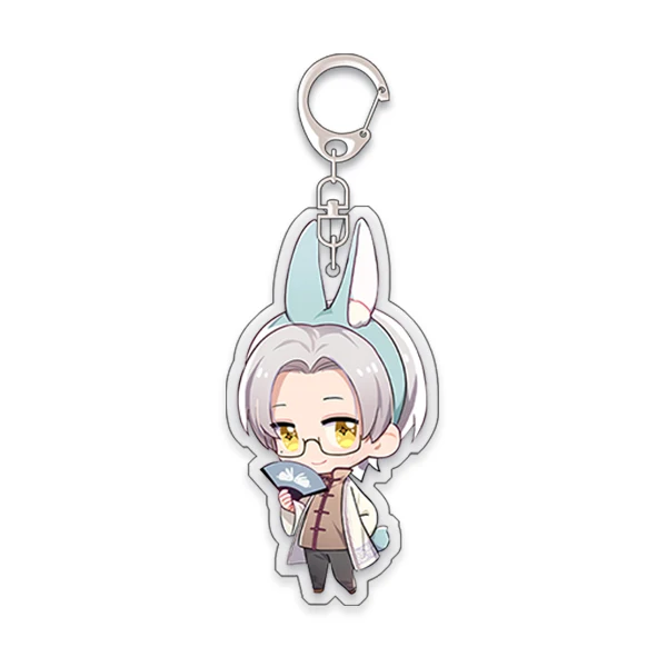 

Anime Tears of Themis Raven King Libra Vilhelm Acrylic Cute Cartoon Keychain School Bag Itabag Pendant Keyring Xmas Gifts