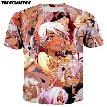 Женская и мужская летняя футболка Повседневная с 3D-принтом Re: Zero Fullprint в стиле