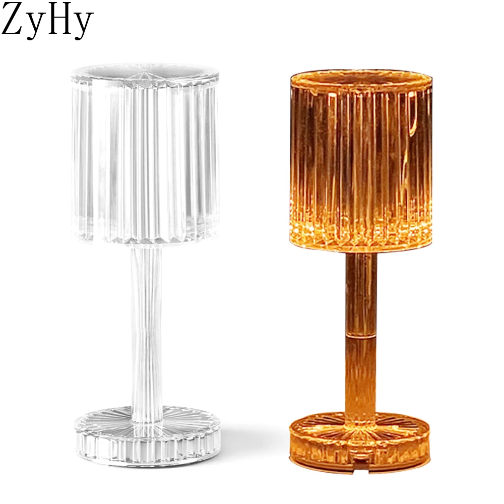 1 2 светодиодный ночсветильник алмазная настольная лампа светильник сенсорным