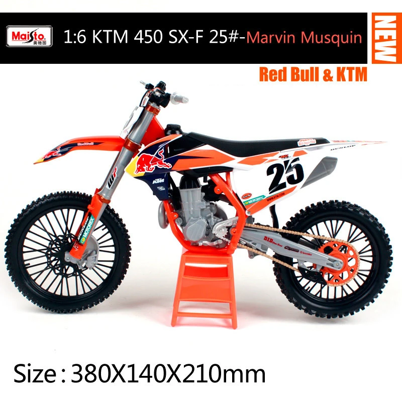 Maisto 1:6 Red Bull KTM 450 SX-F NO25 внедорожный ралли модель мотоцикла Коллекция подарков