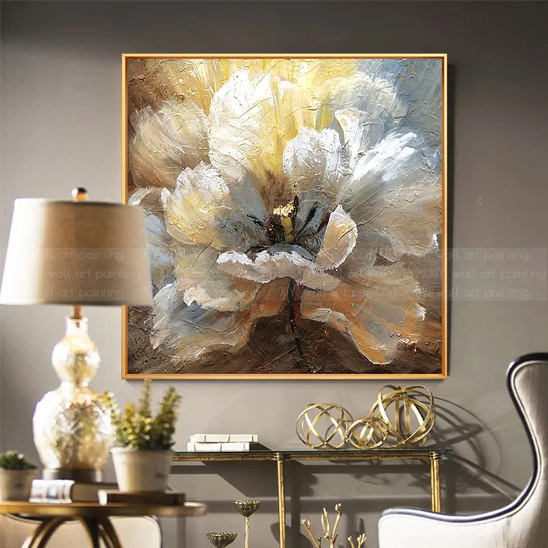 Koop 2 Stuks Gold Leaf Abstracte Canvas Schilderij Wall Art Pictures Voor Woonkamer Thuis Wall Decor Originele Dikke Textuur Decoratie