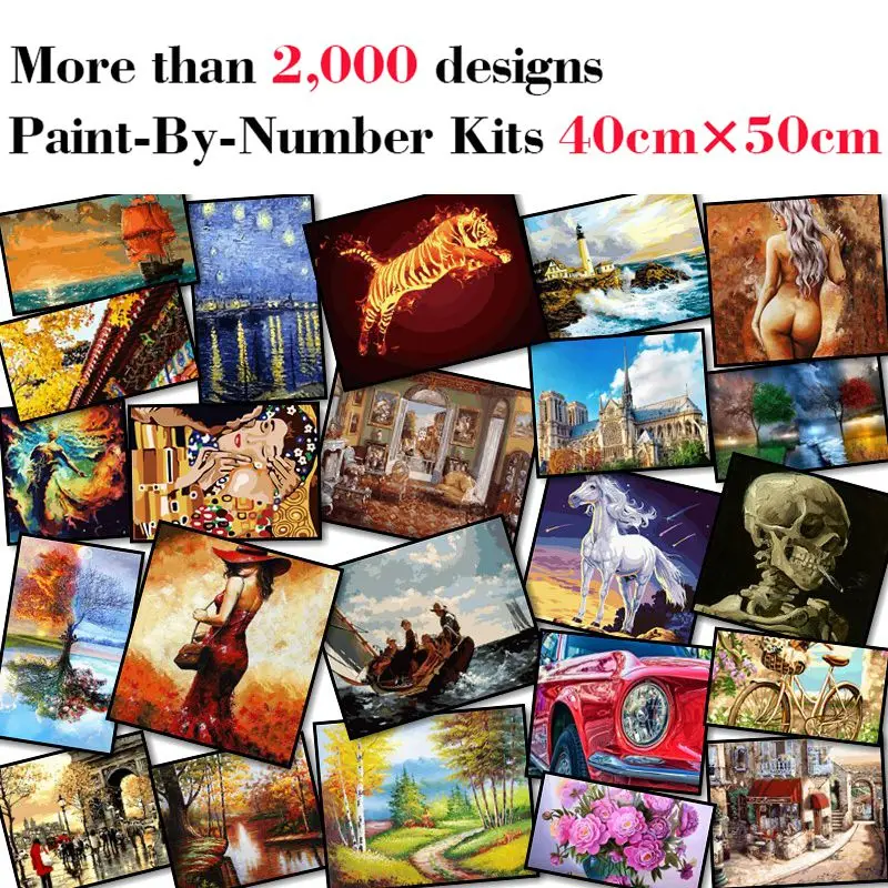 

Mileelife Paintting By Numbers for Kids Adults DIY Beginner Oil Painting Kit Home Decoration