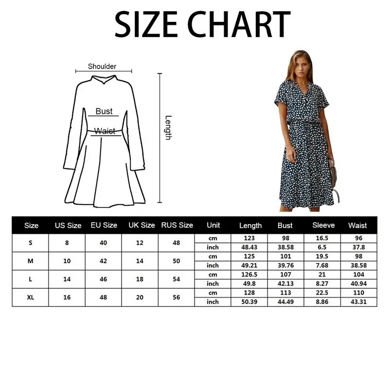 

2021 Women Fashion Lapel Short Sleeve Printed Casual Dress Summer Dress Female A-line Loose Women Beach Dress Vestidos