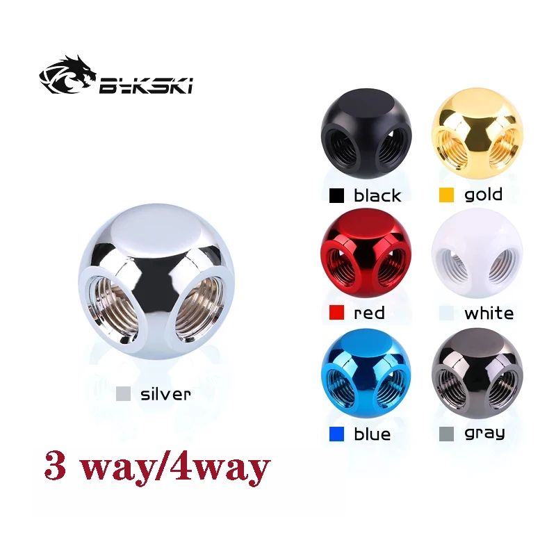 Трехсторонние/4-ходовые кубические распределительные фитинги Bykski многоходовые