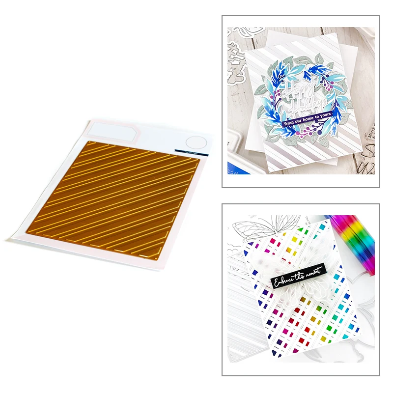 2021 New DIAGONAL STRIPES Hot Foil Plate Metal Cutting Dies Set For DIY Crafts Making Greeting Card Scrapbooking No Clear Stamp | Дом и сад