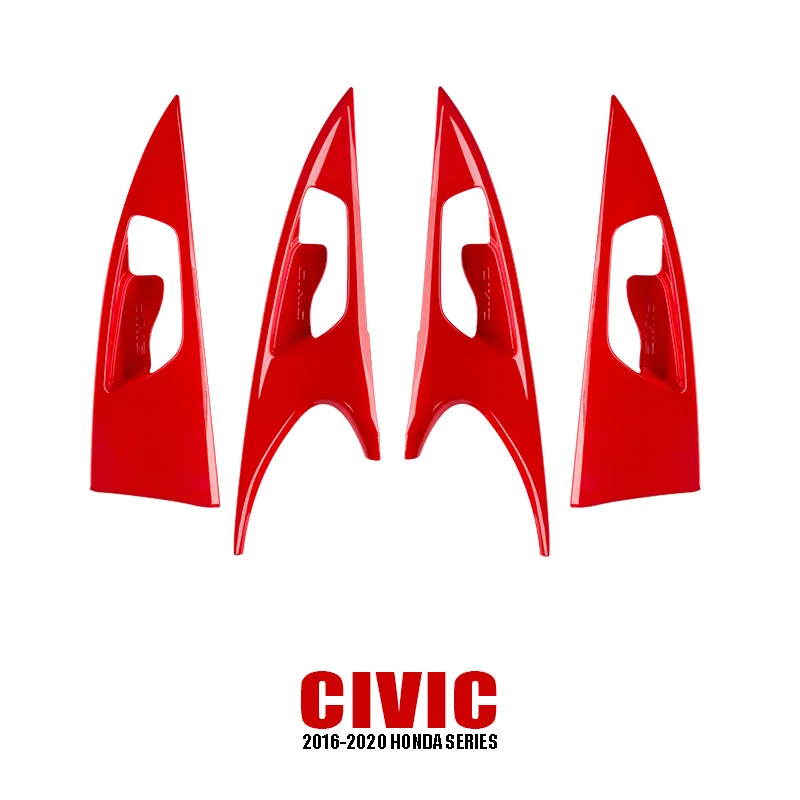 

For 10 Th Generation Civic Door Handle Door Handle Bowl Decorative Frame Stickers 16-21 Civic Car Interior Decoration Modifica