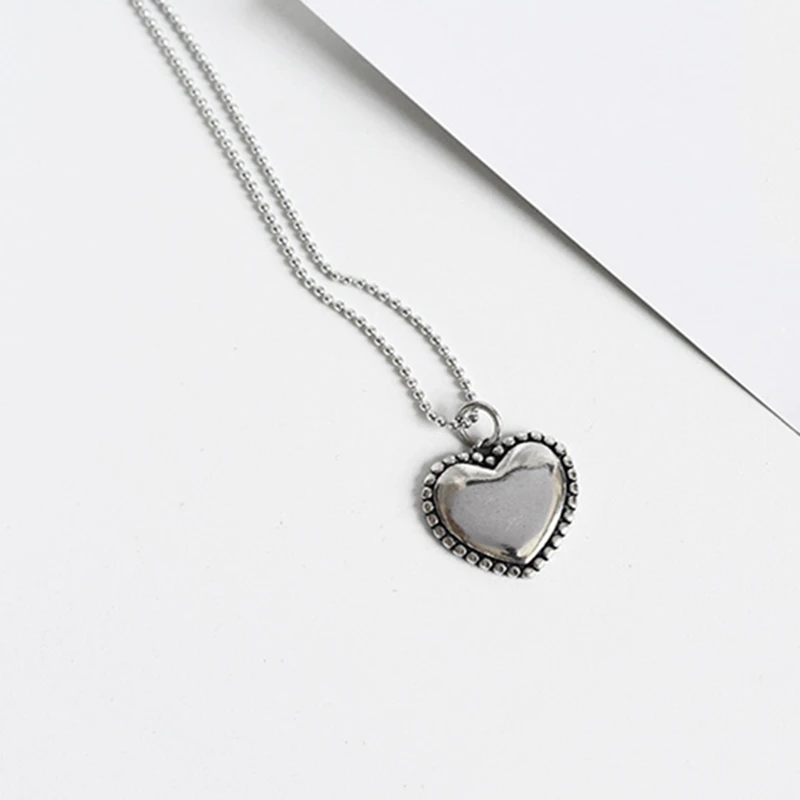 Настоящее 925 пробы серебряное минималистичное ожерелье чокер в виде сердца для