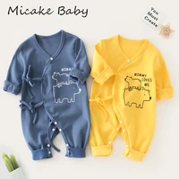0 15m fall jumpsuit baby girl and boy toddler children onesies newborn baby clothes long sleeve trousers lacing printing rompers