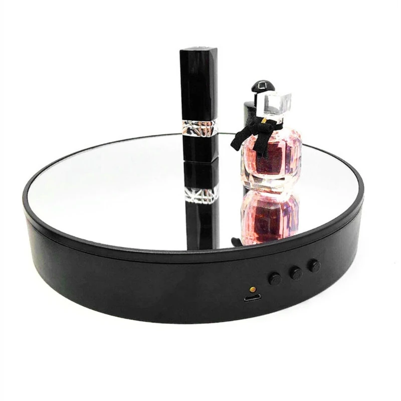 

20cm 360 Degree 5V Electric rotating display stand Auto-Rotation(White mirror)