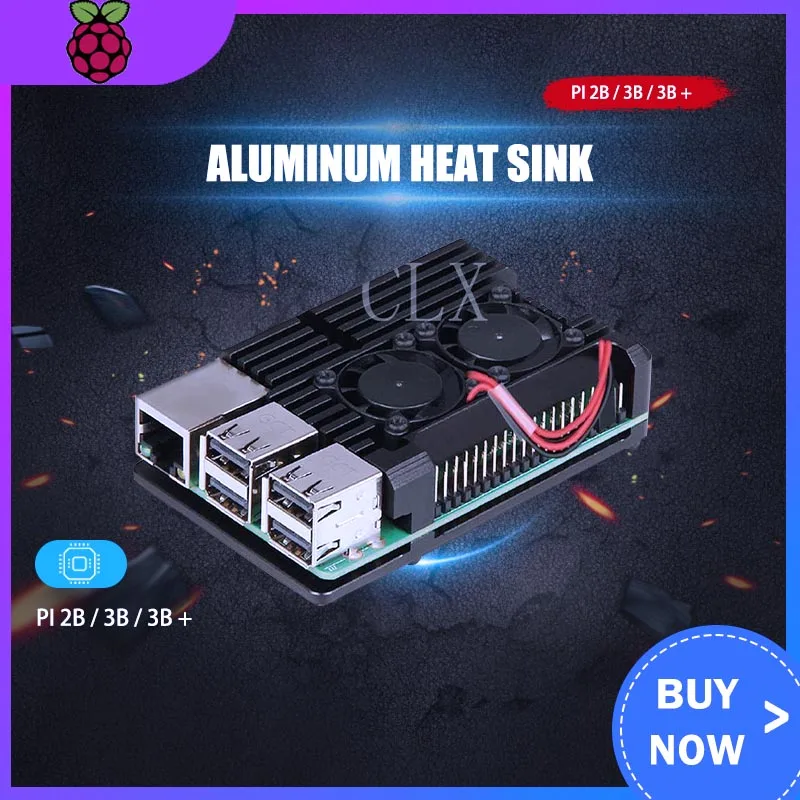 Raspberry pi Shell Box general aluminum alloy heat dissipation shell for 2B/3B/3B+ | Компьютеры и офис