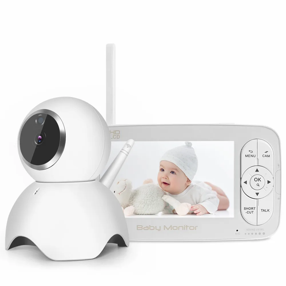 

720P HD Wireless Baby Monitor 5 Inch LCD Zoomable Baby Kamera PTZ 360 Grad Nachtsicht Babysitter Nanny Video Sicherheit Kamera